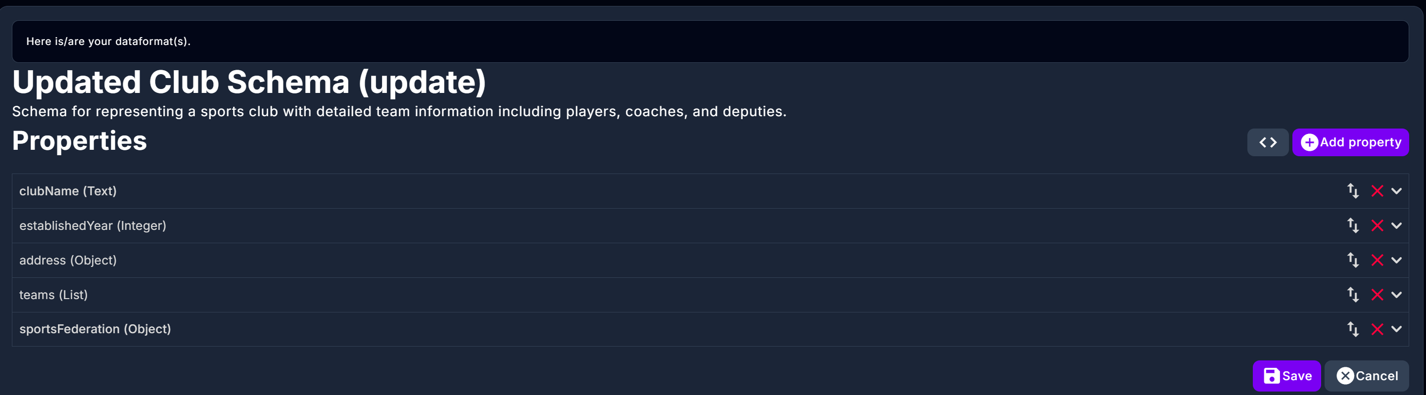 Create data format using Gen AI