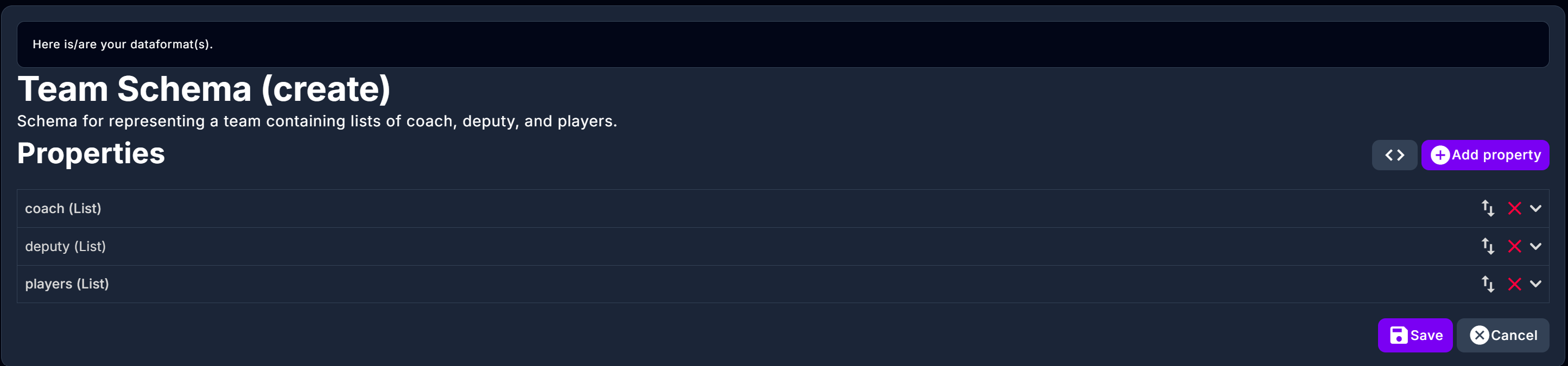 Create data format using Gen AI
