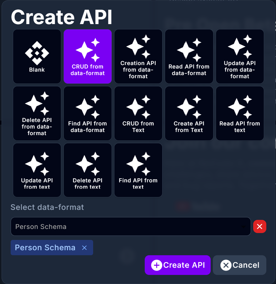 Create full CRUD API